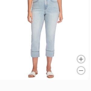 NWT Frye Women's Cuffed Crop Jean Light Blue